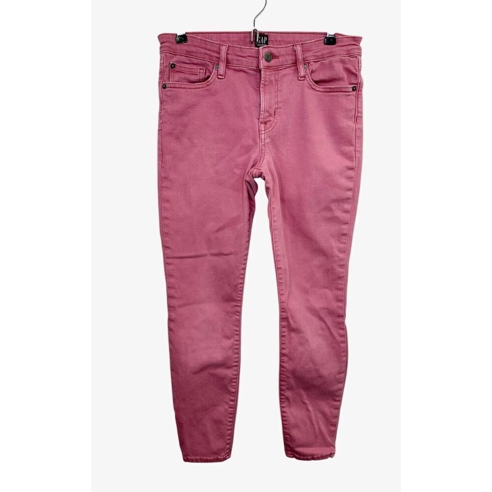 Gap Denim Pink Mid Rise Stretch Skinny Jegging Jeans Women’s Size 27/ 28